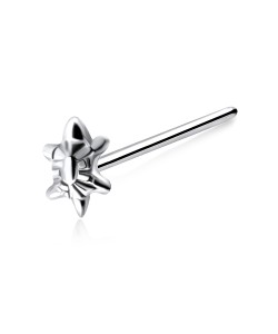 Turtle Shaped Silver Straight Nose Stud NSKA-86